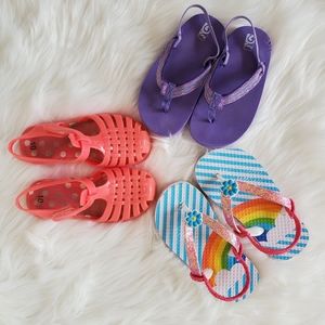 Lot of 3 - 3 pair of sandals / summer shoes